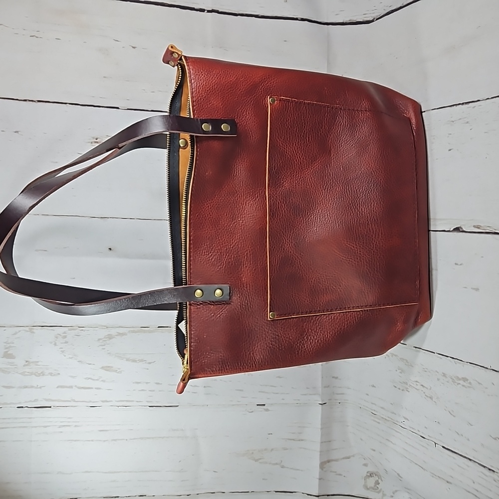 Portland Leather Goods Cinnamon Bear- Beautiful Brown Medium Classic Tote